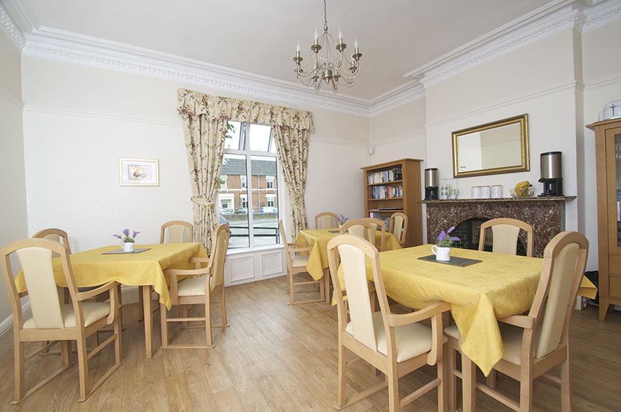 Dining Room at Brookside Residential Care home Stafford