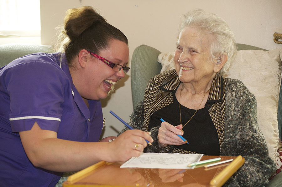 Resident and Carer Brookside Staffordshire